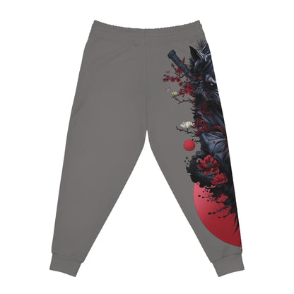 Samurai Floral Joggers — Japanese Sword AOP Athletic Pants