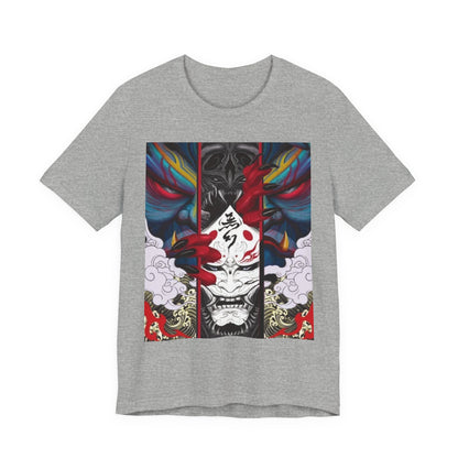 Demon Mask Graphic Tee — Japanese Oni Art T-Shirt