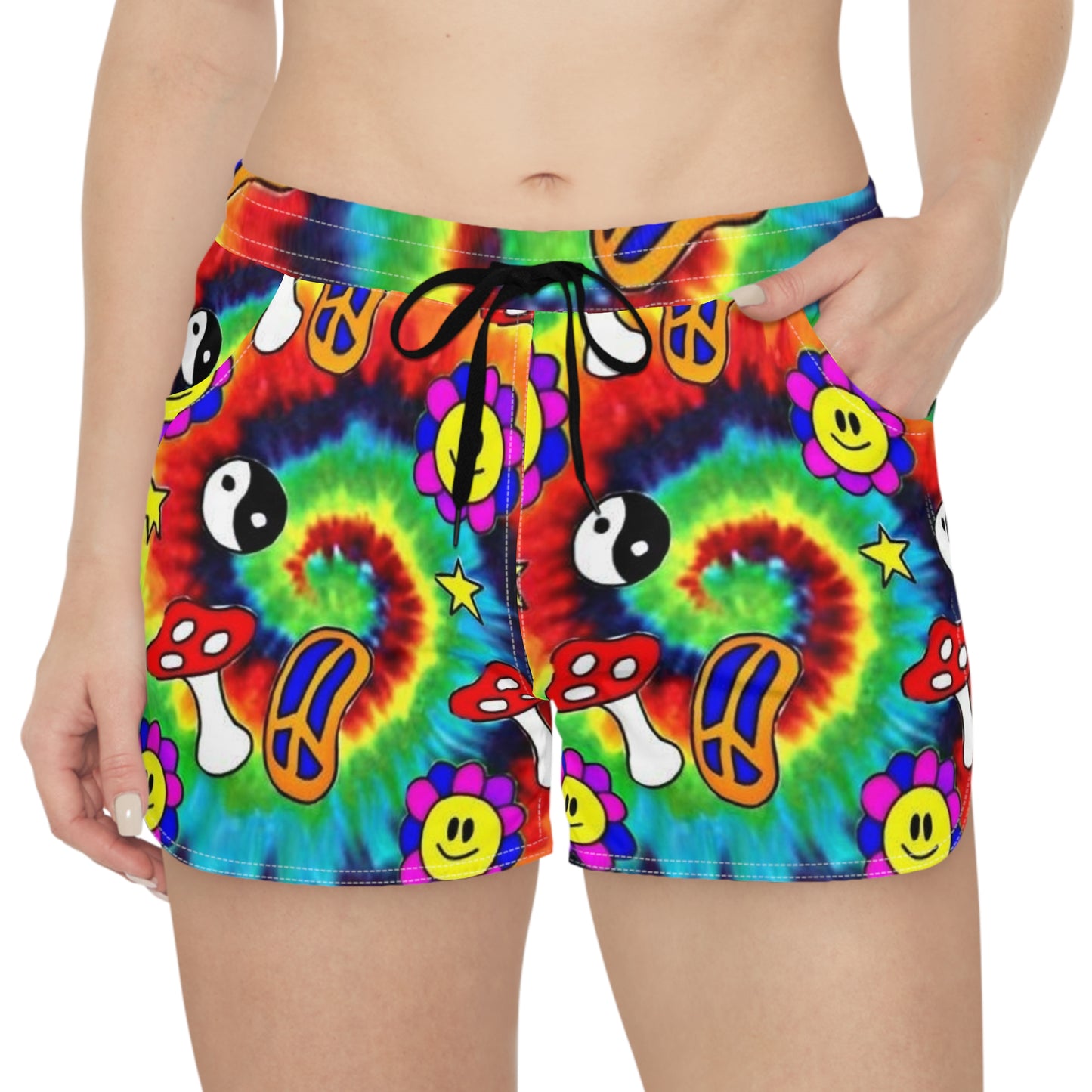 Psychedelic Mellow Mushroom Women's Summer Shorts