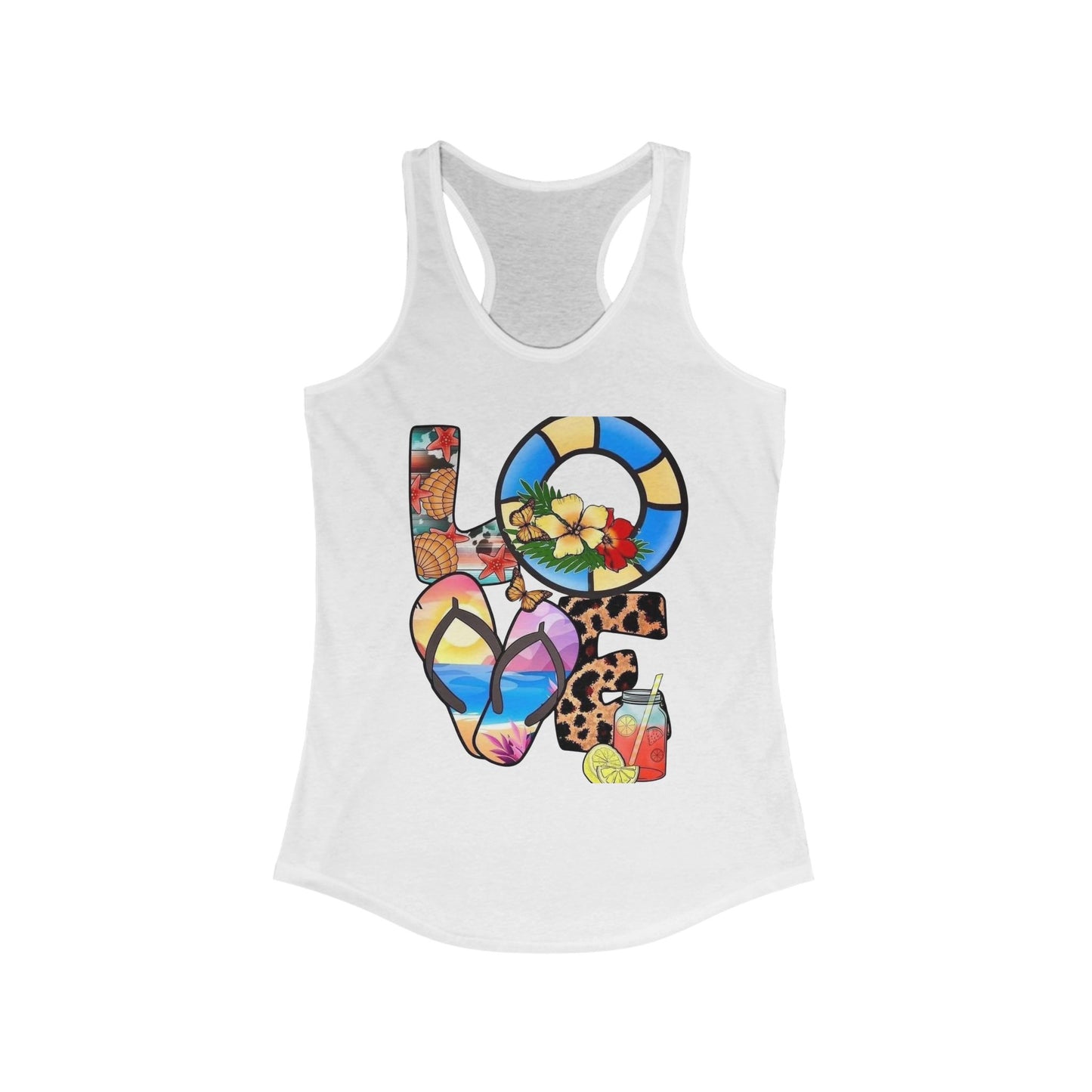 Summer Vibes Love Racerback Tank for Women