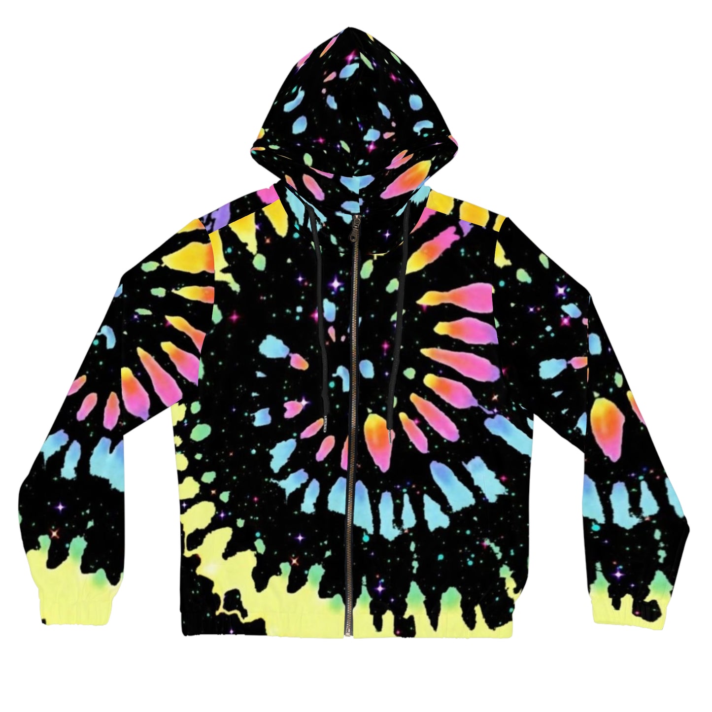 Vibrant Tie-Dye Women's Full-Zip Hoodie, Colorful Jacket, Cozy Gift, Perfect for Festivals, Casual Wear, Everyday Comfort