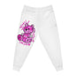Pink Graffiti Bear Athletic Joggers — "Smile Through The Pain" Streetwear Sweatpants