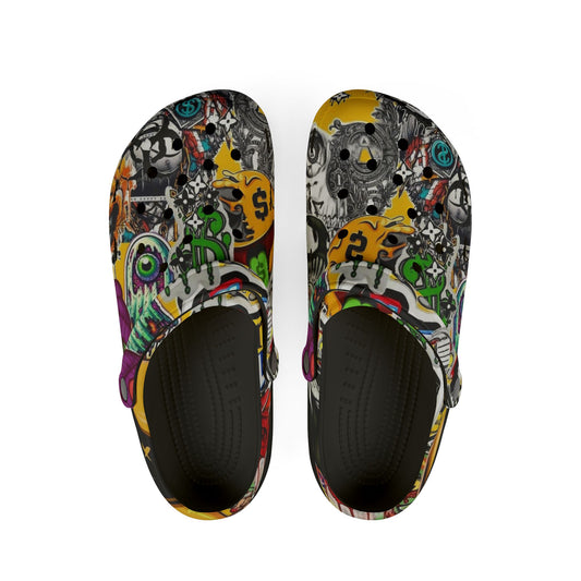 Graffiti Art EVA Foam Clogs - Colorful and Trendy Comfort Shoes