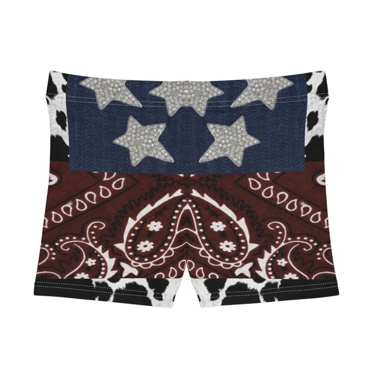Patriotic Bandana Print Women's Shorts - Perfect for Summer Celebrations