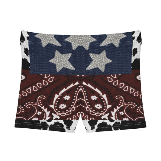 Patriotic Bandana Print Women's Shorts - Perfect for Summer Celebrations