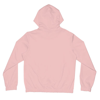 Breast Cancer Awareness Pink Zip-Up Hoodie — "In October We Wear Pink" Floral Design