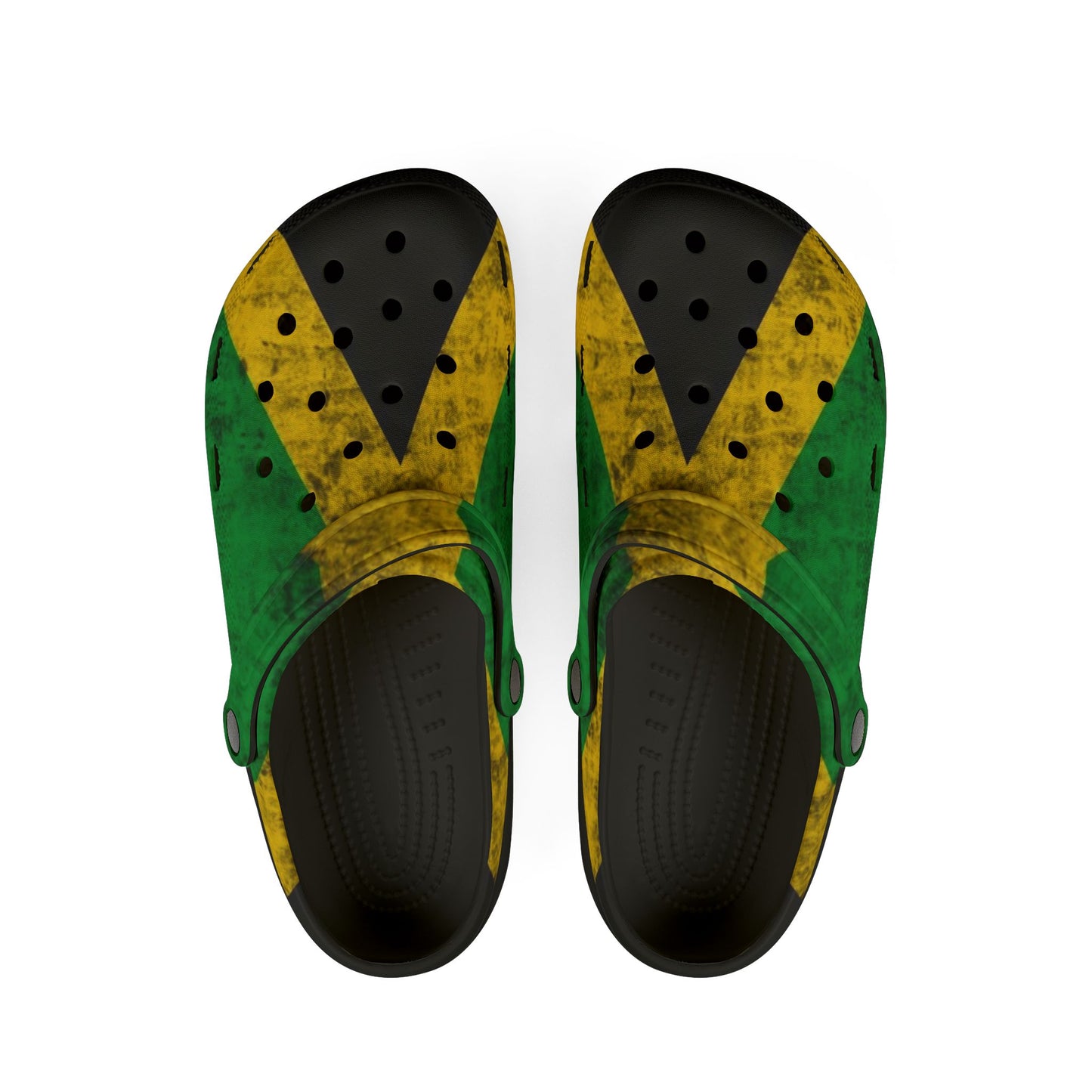 Jamaican Flag Design Clogs-Every Day Casual Shoes