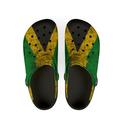 Jamaican Flag Design Clogs-Every Day Casual Shoes