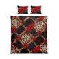 Leopard Chain Floral Cotton Bed Set — Red Rose Duvet Cover