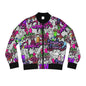 Vibrant Women's Bomber Jacket, Trendy Streetwear, Graffiti Art Jacket, Hip Hop Fashion, Unique Gift for Her