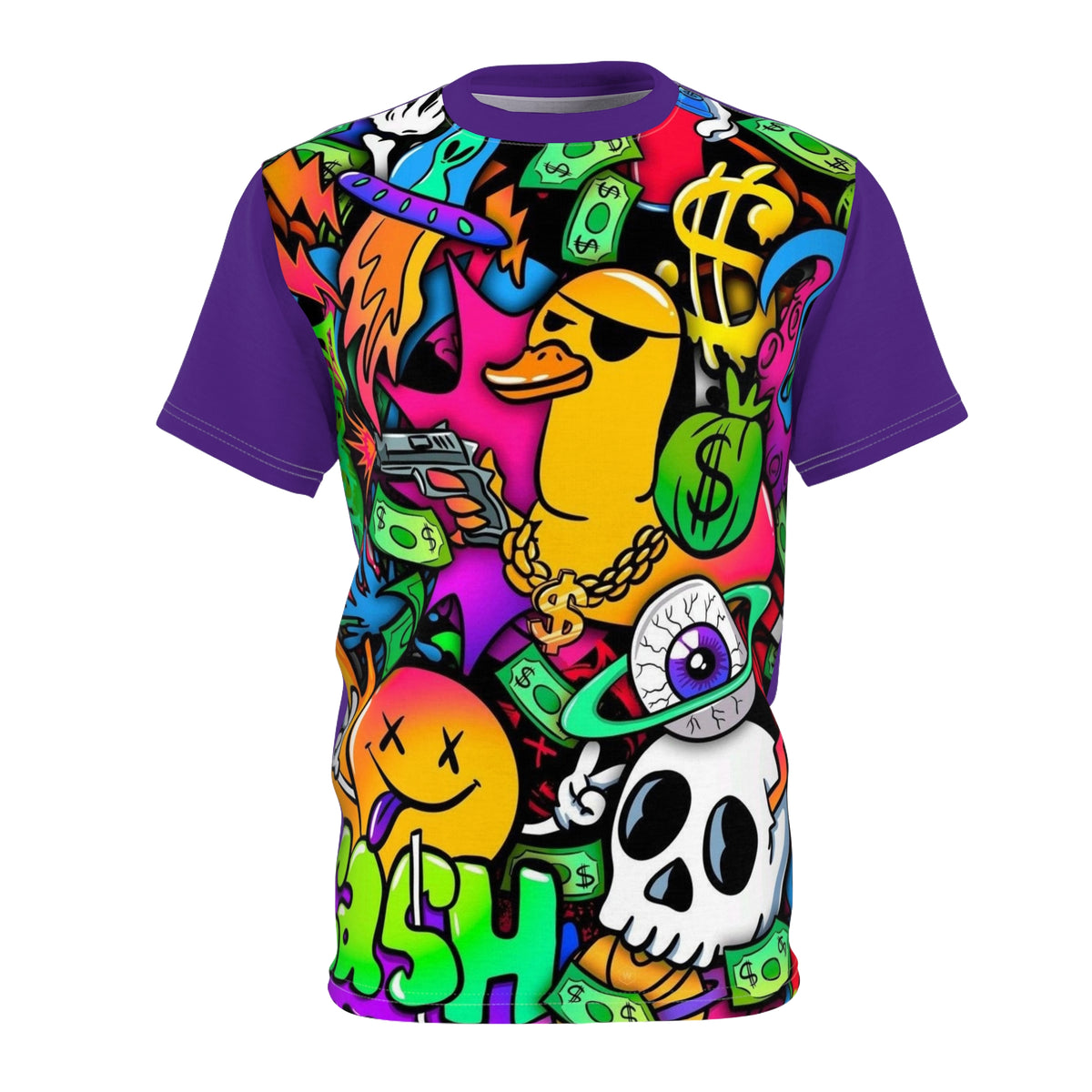 Lebendiges grafisches Unisex-T-Shirt – Perfekt für Sommerfestivals und Streetwear-Liebhaber