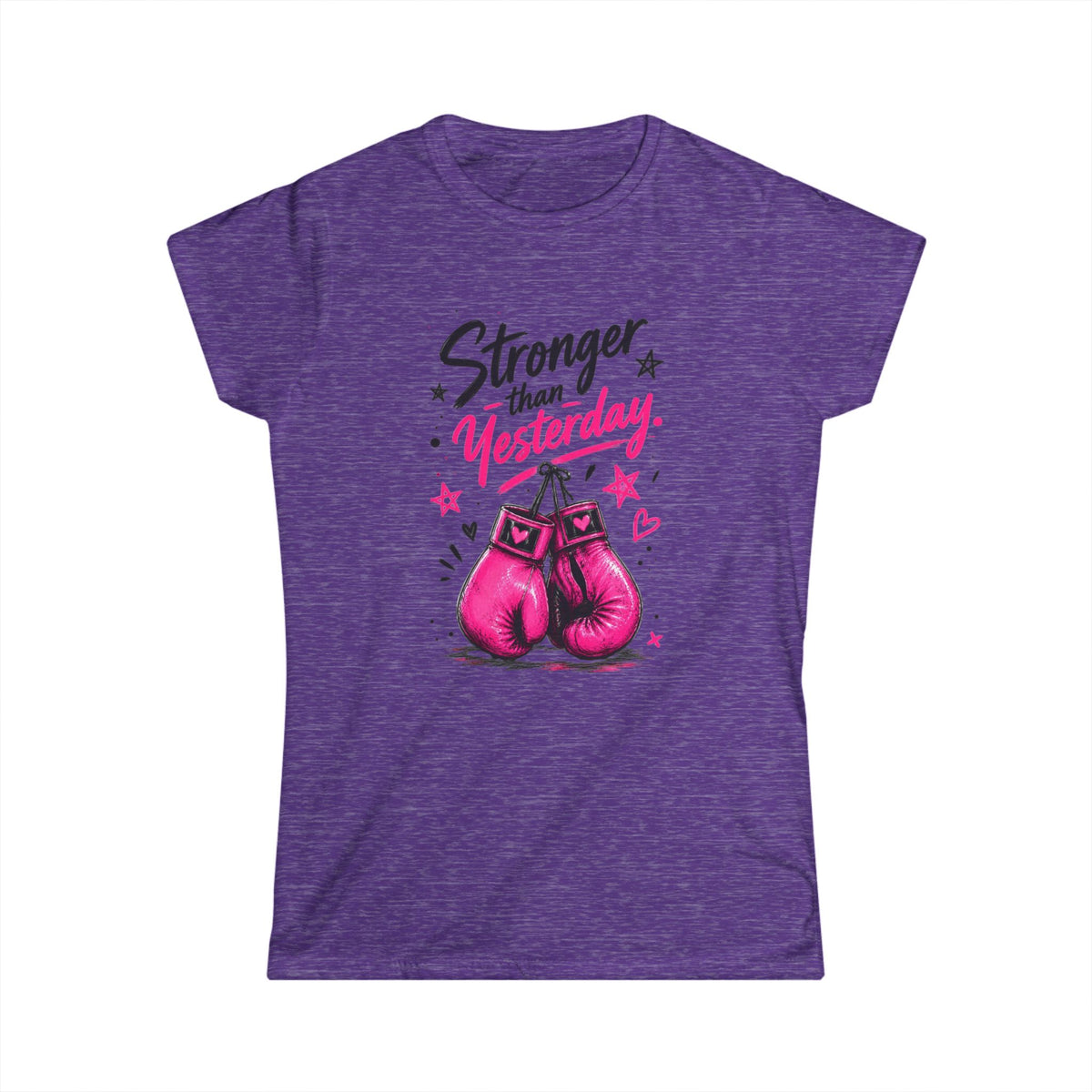 Women's Tee — "Stronger Than Yesterday" Breast Cancer Awareness Pink Tee