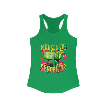 Margaritas With My Senoritas Tank Top - Fun Women’s Racerback Shirt for Summer Gatherings
