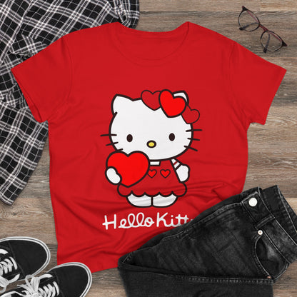 Cute Hello Kitty Women's Tee, Casual Graphic Shirt, Stylish Gift for Cat Lovers, Fun Summer Top, Birthday and Valentine’s Day Wear