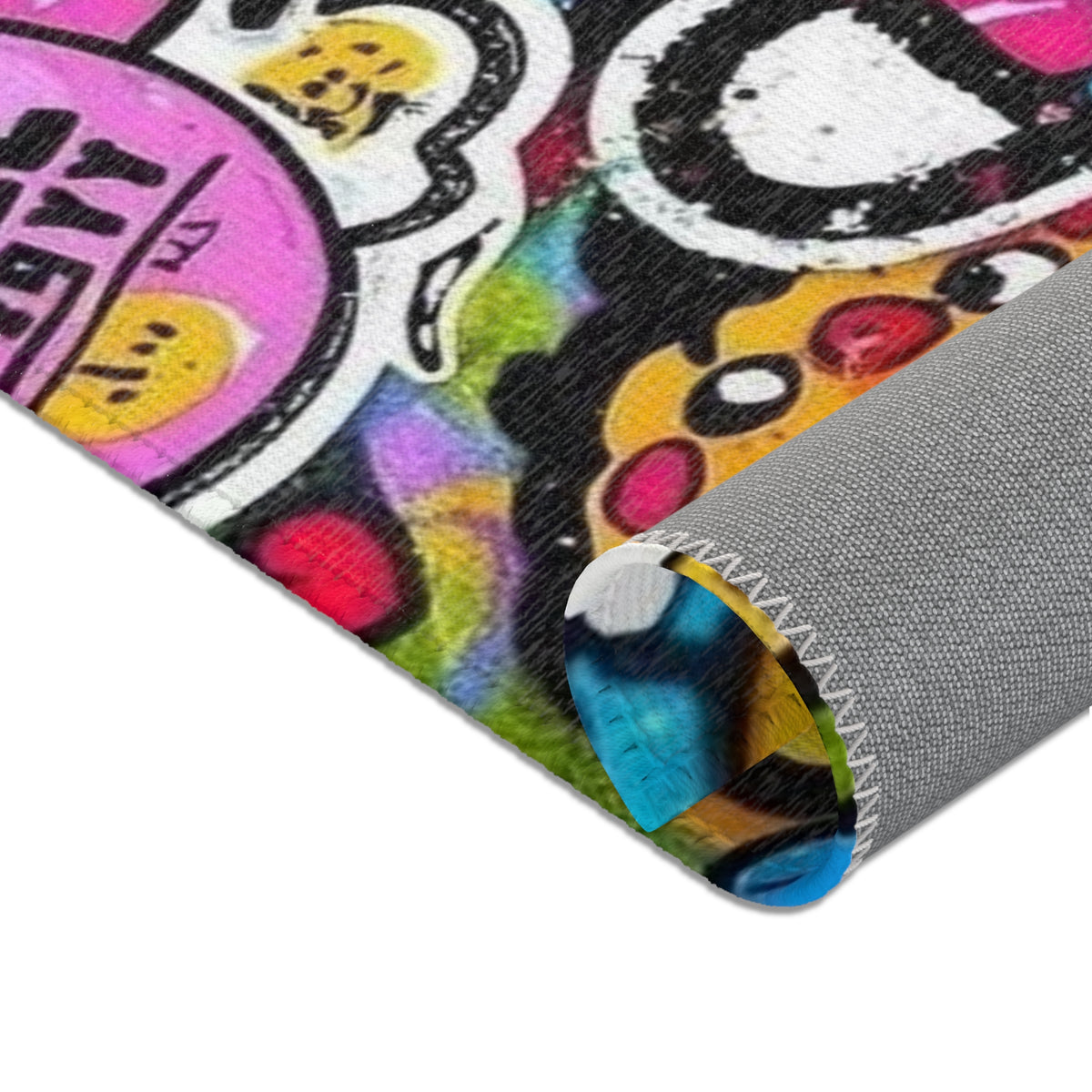 Hello Kitty Pop Art Area Rug – Colorful Cartoon Kids Room Decor