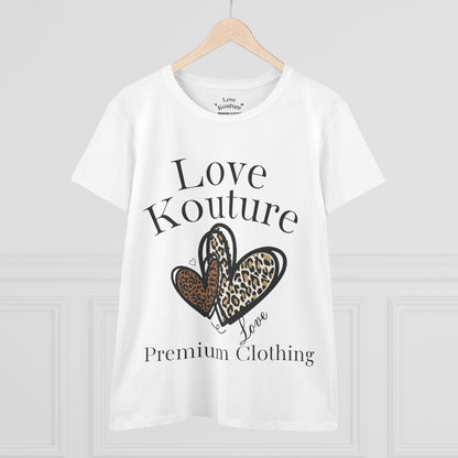 Heartfelt Women's Cotton Tee - Love Couture, Casual Style, Gift for Her, Everyday Wear, Fashion Lover, Sweetheart Gift