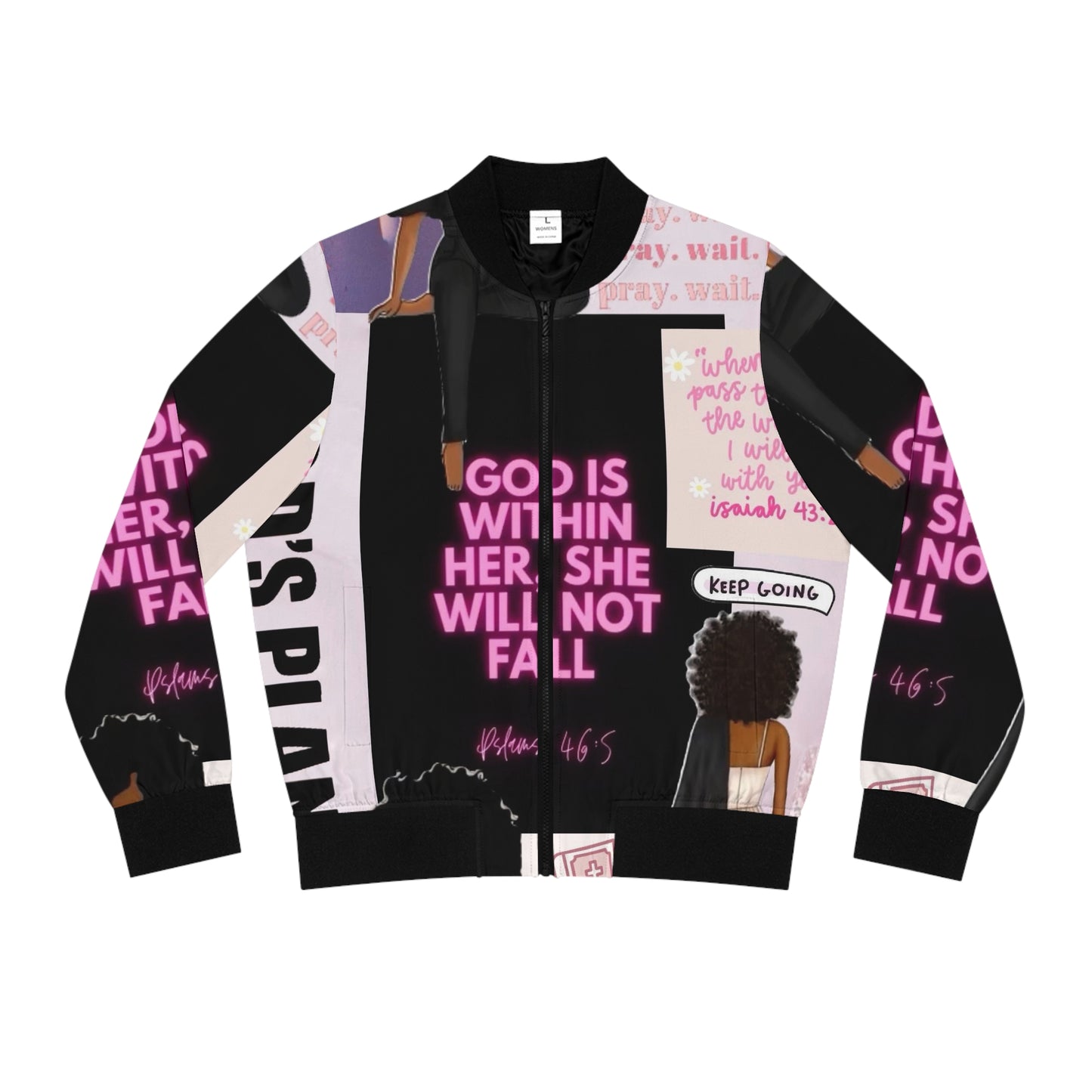 Inspiring Women's Bomber Jacket, Empowerment Apparel, Motivational Jacket, Gift for Her, Self-Love Fashion, Affirmation Style