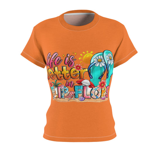"Life is Better in Flip Flops" Beach Women’s Graphic T-shirt