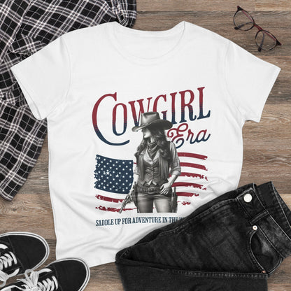 Cowgirl Adventure Tee, Western Women's T-Shirt, Vintage Cowgirl Graphic Tee, Casual Cowboy Look, Country Western Apparel, Fun Gift for [...]