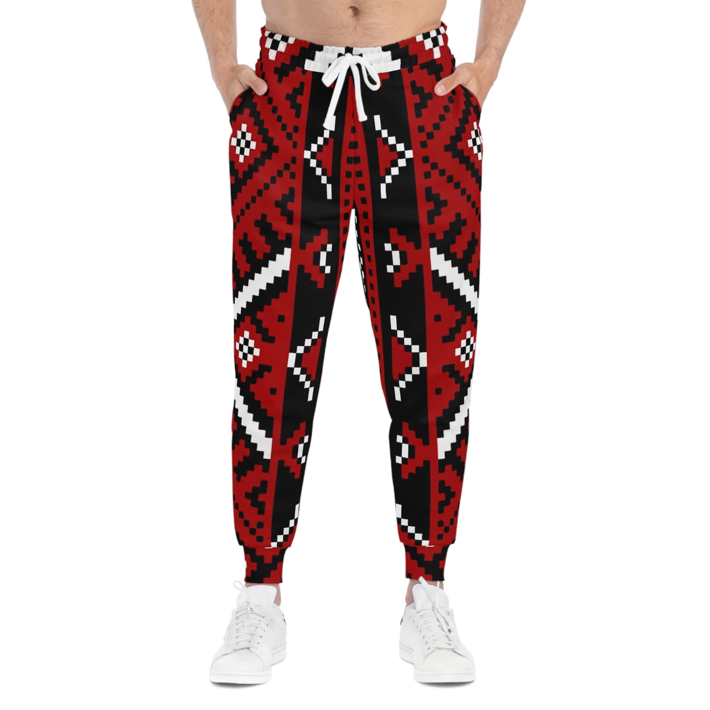 Aztec Red Pattern Joggers