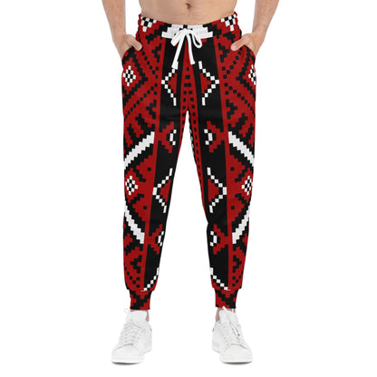 Aztec Red Pattern Joggers