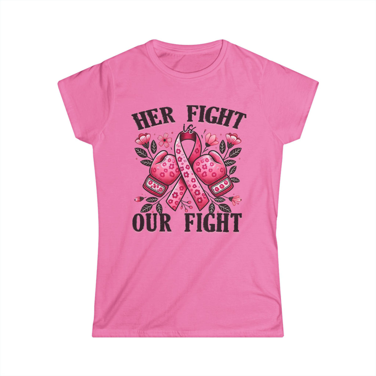 Breast Cancer Awareness Women's Tee — "Her Fight Is Our Fight"