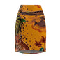 Tropical Animal Print Pencil Skirt for Women - Vibrant Jungle Design