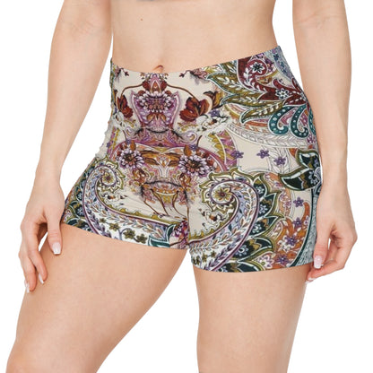 Bindi Boho Chic Paisley Print Women's Shorts