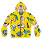 Vibrant Women's Full-Zip Hoodie, Fun Graphic Hoodie, Casual Streetwear, Gift for Her, Summer Fashion