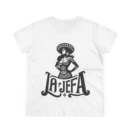La Jefa Cotton Tee - Empowering Women's T-Shirt, Stylish Casual Wear, Perfect Gift for Celebrations, Festivals, Everyday Fashion