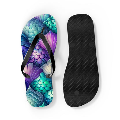 Vibrant Mermaid Scale Flip Flops for Summer Fun