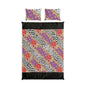 Floral Leopard Stripe Cotton Bed Set — Purple Rose Duvet Cover