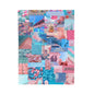 Velveteen Plush Blanket — Pastel Collage Aesthetic Throw ("Don't Compare")