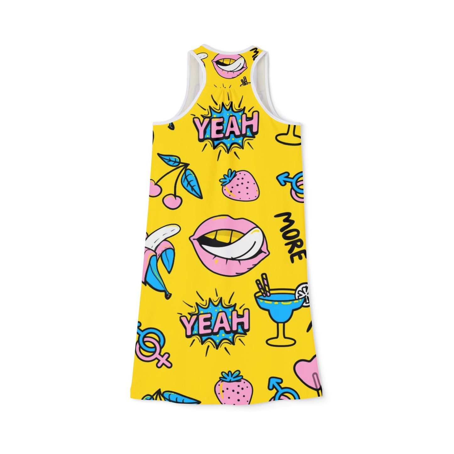 Fun and Flirty Women's Racerback SunDress with Bold Prints for Summer Vibes