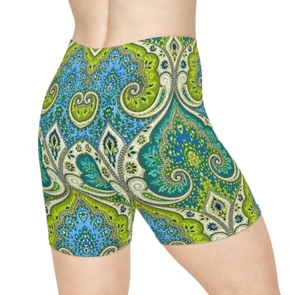Stylish Women's Biker Shorts with Floral Leopard Print