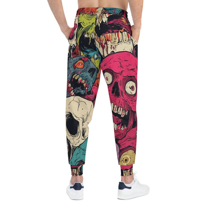 Skull Mashup Joggers — Colorful Horror Graphic Athletic Pants