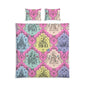 Pastel Princess Castle Cotton Bed Set – Fairy Tale Duvet & Pillowcase