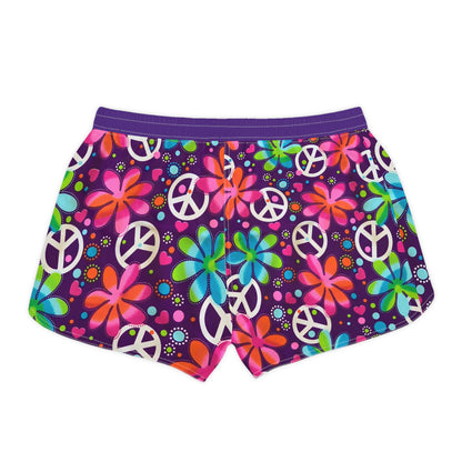 Flower Power Peace Sign Women's Summer Shorts