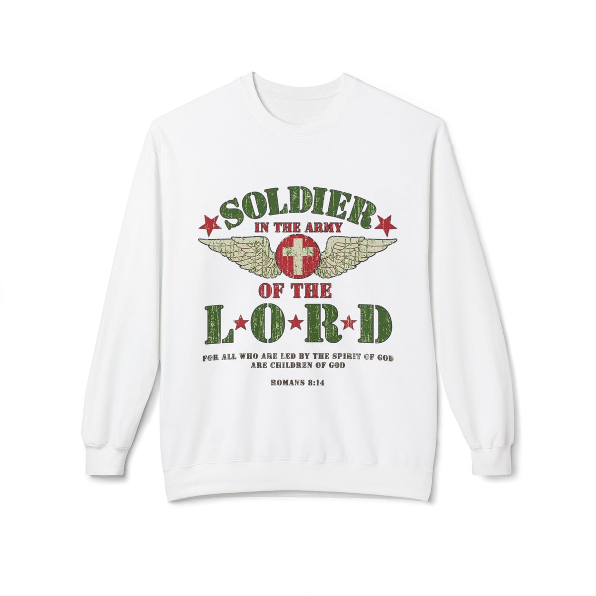 Soldier in the Army of the Lord Crewneck Sweatshirt — Christian Military Faith Tee