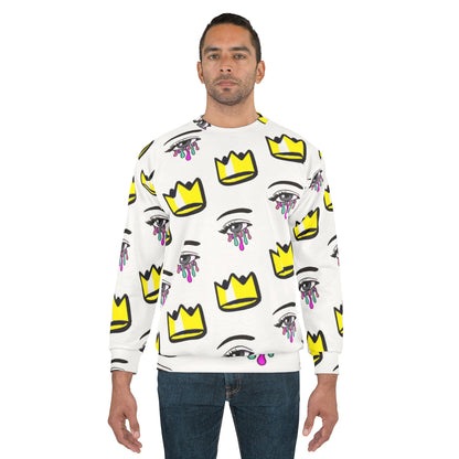 Crown & Crying Eye Pattern, Colorful Streetwear