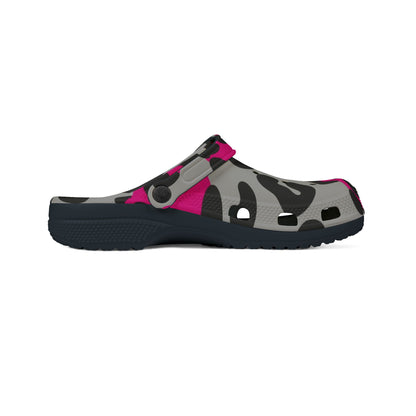 Leopard Pink Skulls Designer Clogs