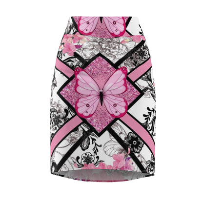 Butterfly Lace Women's Pencil Skirt
