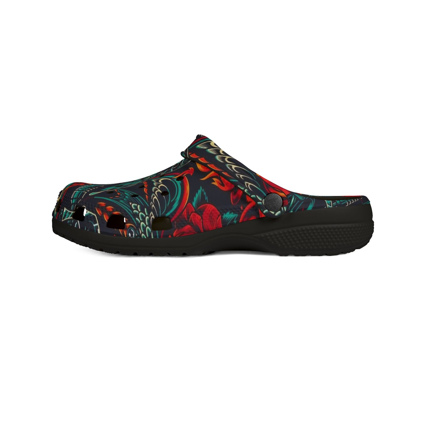 Colorful Floral Tattoo Print EVA Foam Clogs - Comfortable & Stylish Casual Footwear