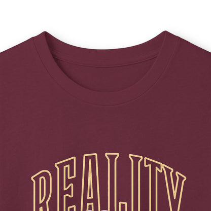 Long Sleeve Tee — 'Reality Hides Behind The Mask' Vintage Statue Face Graphic