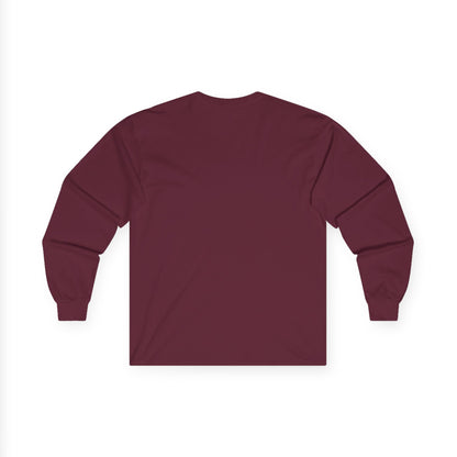 Long Sleeve Tee — 'Reality Hides Behind The Mask' Vintage Statue Face Graphic