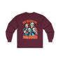 Halloween Horror Icons Long Sleeve Tee – "Just Waiting for Halloween"