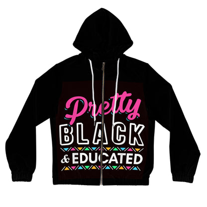 Pretty Black & Educated Full-Zip Hoodie