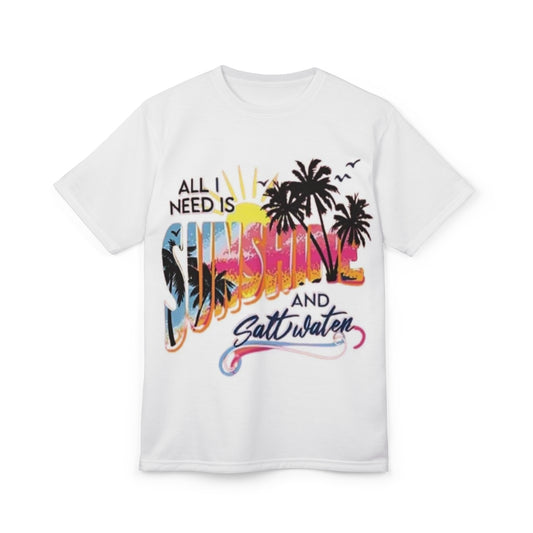 Sunshine &amp; Saltwater Unisex Cut &amp; Sew T-Shirt – Perfekt für Strandliebhaber