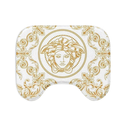 Baroque Gold Medusa Bath Mat Set — 3-Piece Luxury Bathroom Rugs