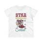 Sassy Star Spangled Tee, Patriotic T-Shirt, Women's Independence Day Shirt, Fourth of July Top, Casual Summer Tee